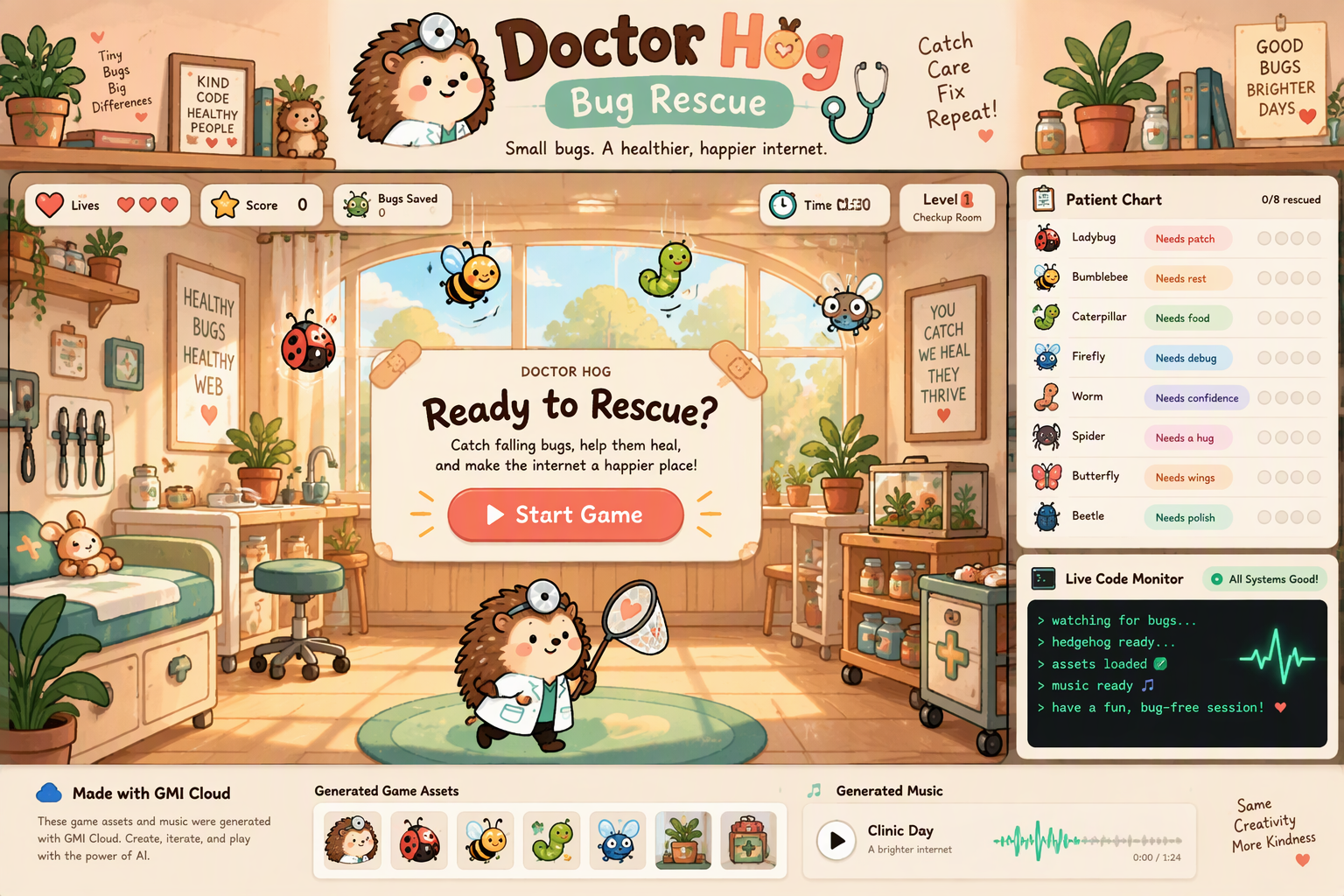 GMI-generated Doctor Hog game interface design concept